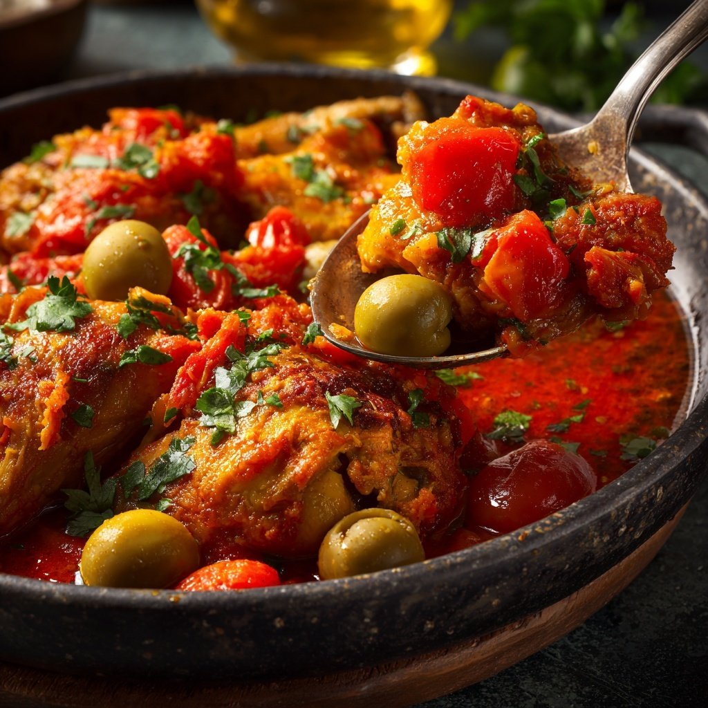 Internationale Küche Marokkanisches Hähnchen-Tagine