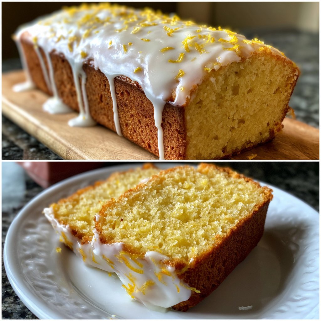 Zitronenkuchen mit Joghurtglasur