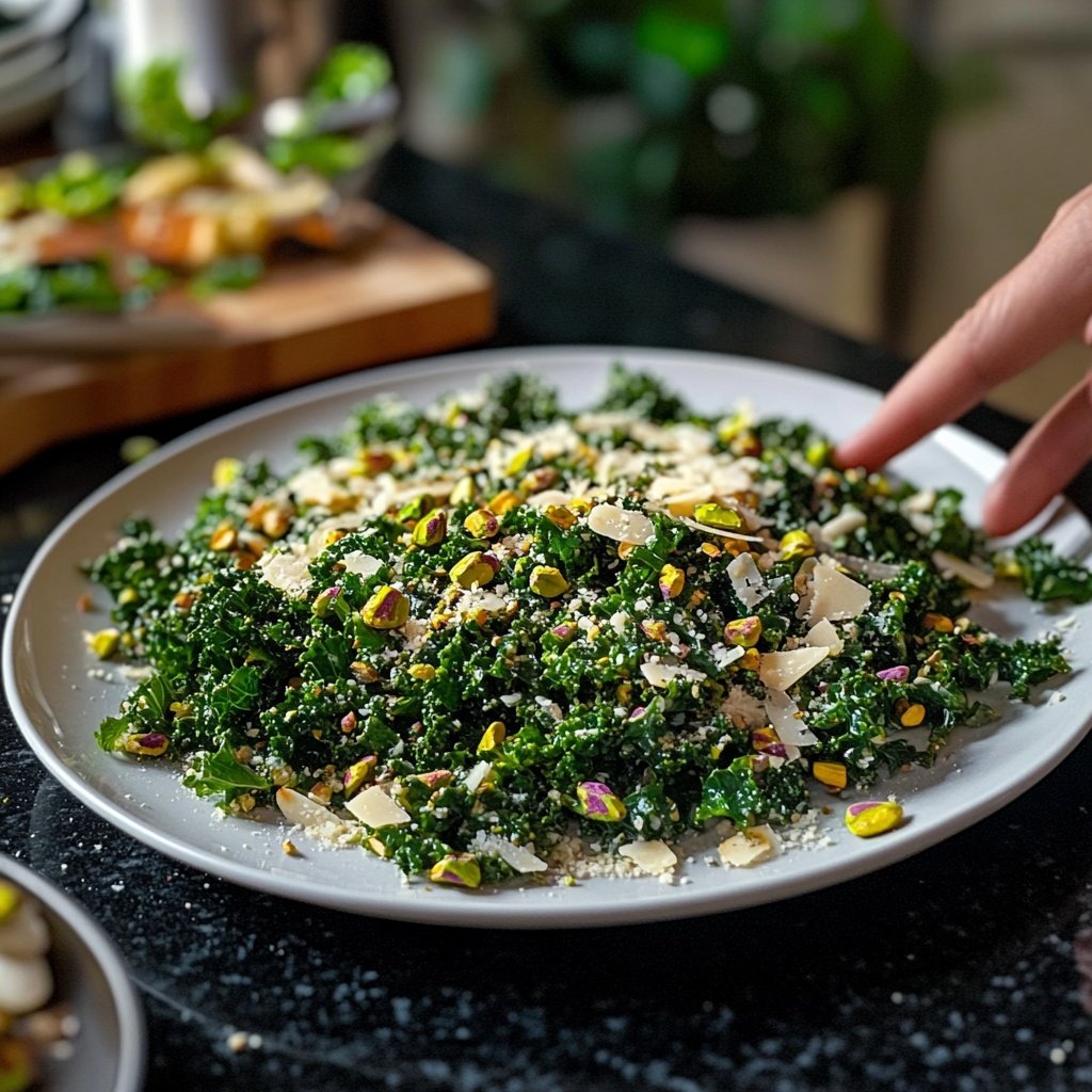 Parmesan-Pistazien-Kale-Salat