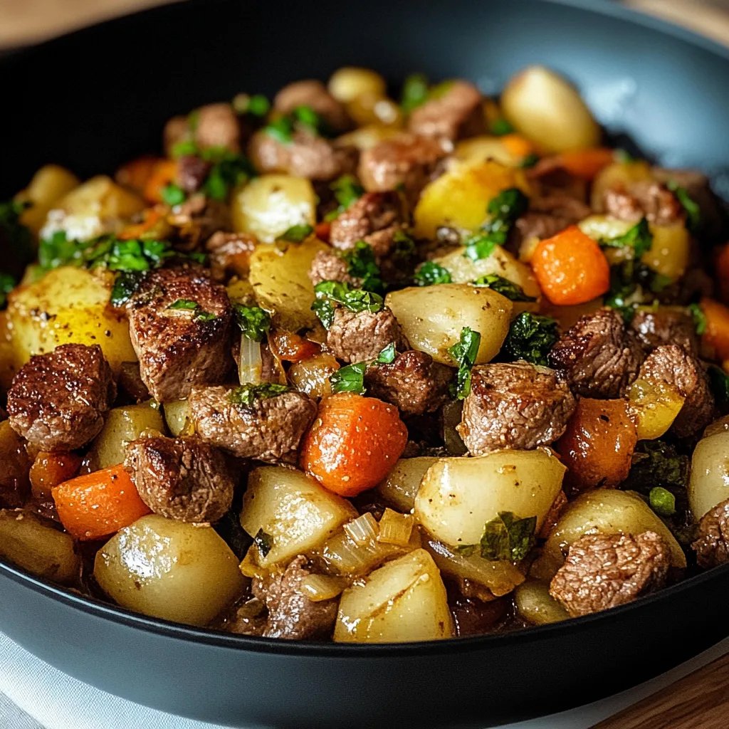 Würzige Rosenkohl-Hackfleisch-Pfanne