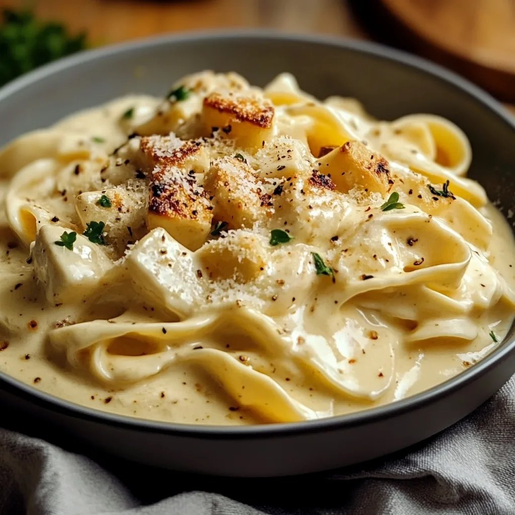 Cremige Hähnchen-Alfredo-Nudeln