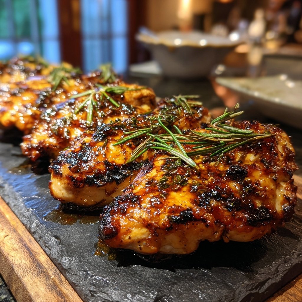 Gegrilltes Zitronen Hähnchen Mit Rosmarin