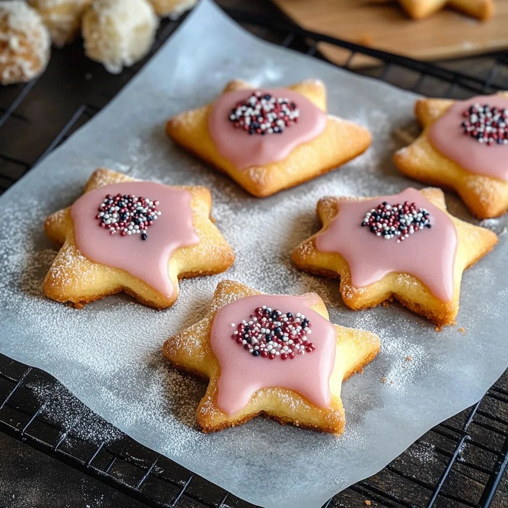 Sternkekse mit Zuckerguss