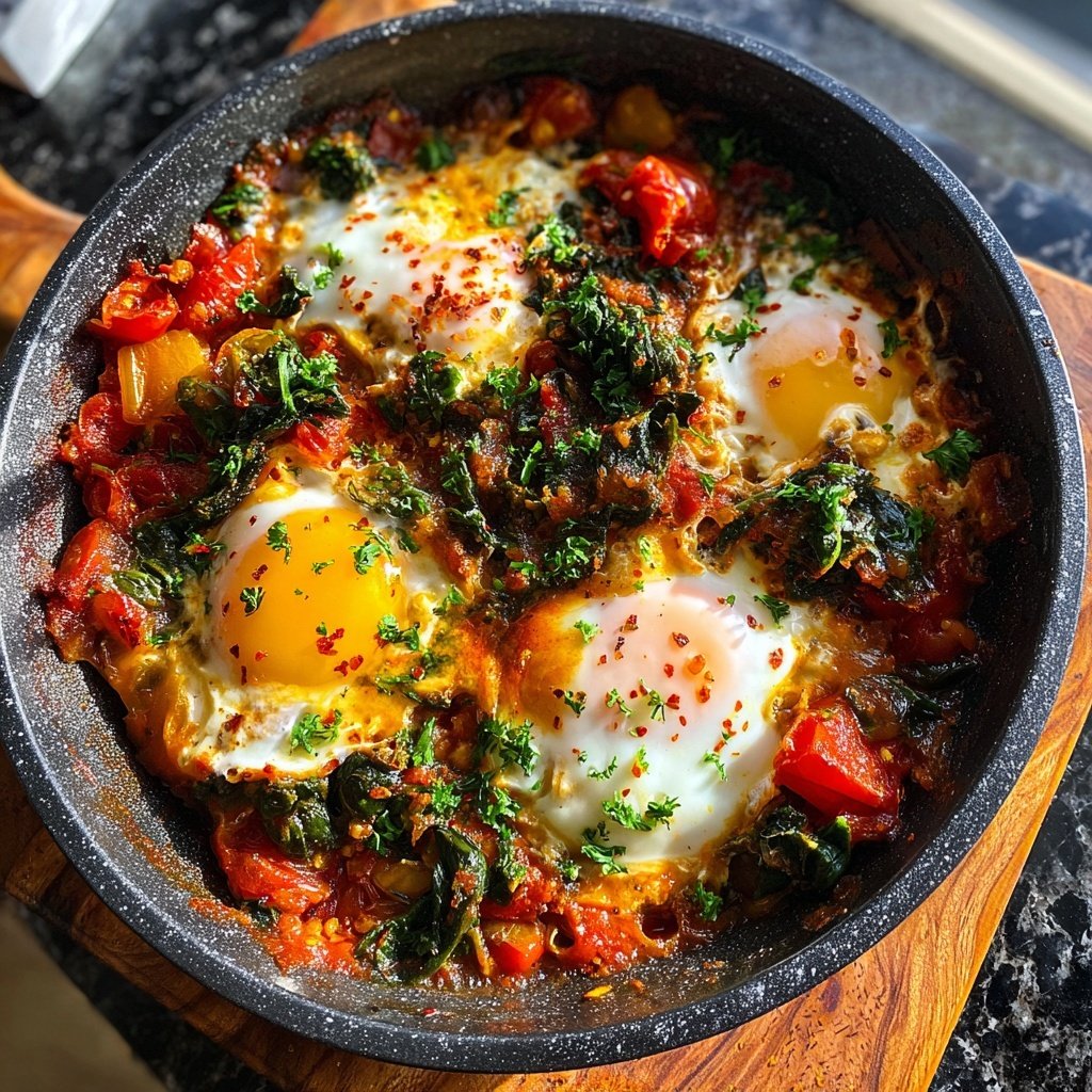 Shakshuka mit Spinat