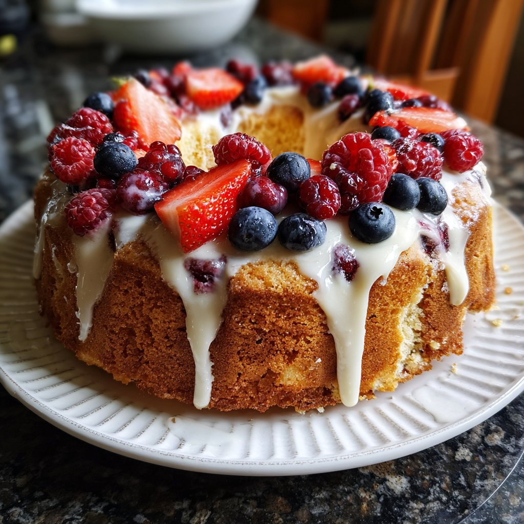 Geburtstagskuchen mit Beeren