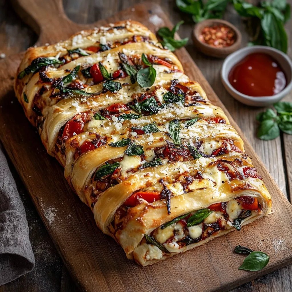 Herzhaftes Blätterteig-Stromboli