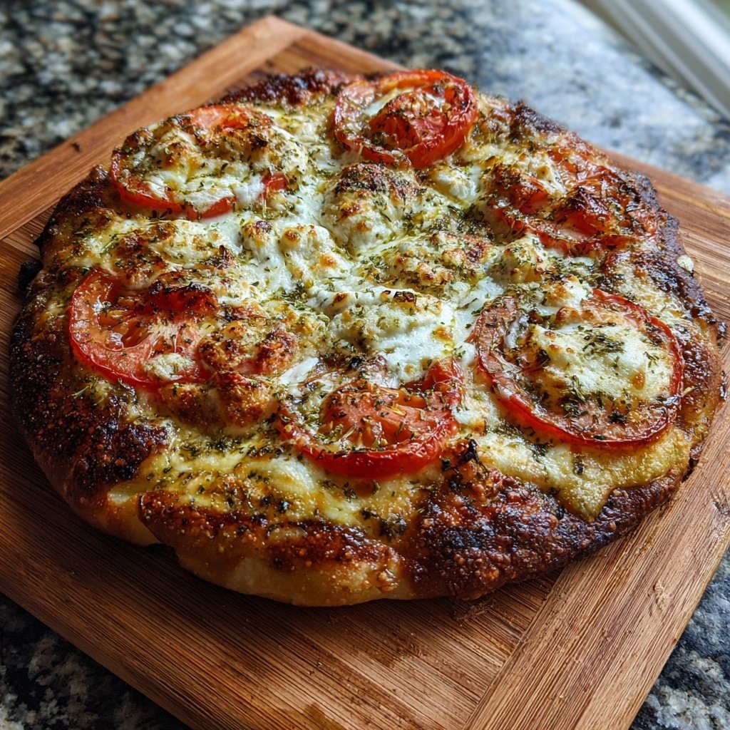 Knusprige Grill-Pizza mit Tomate & Mozzarella