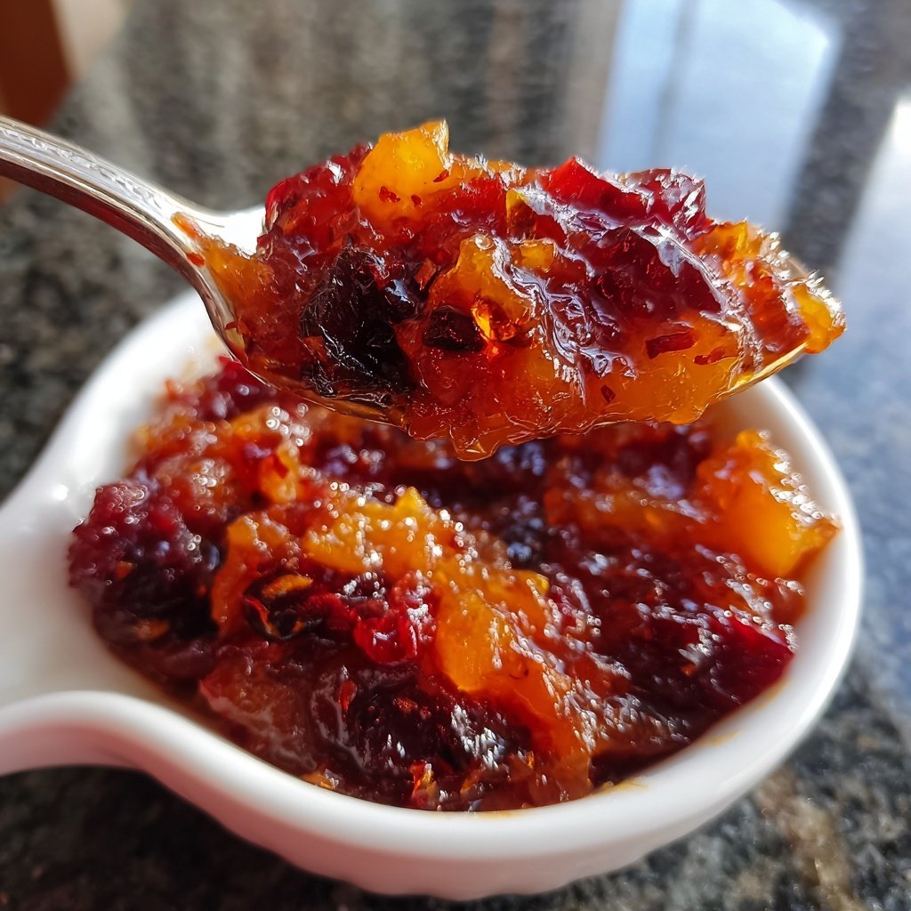 Hausgemachte Orangen-Cranberry-Soße