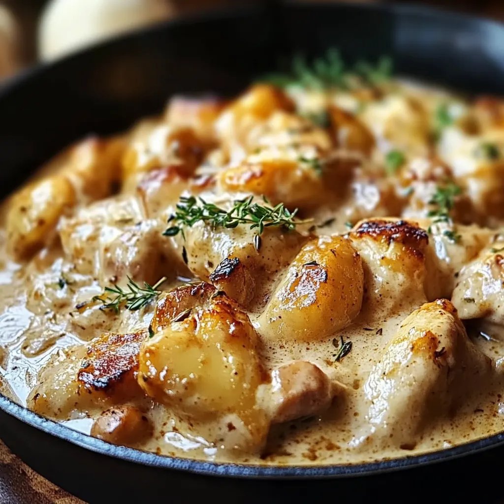 Cremiges Huhn mit Reis