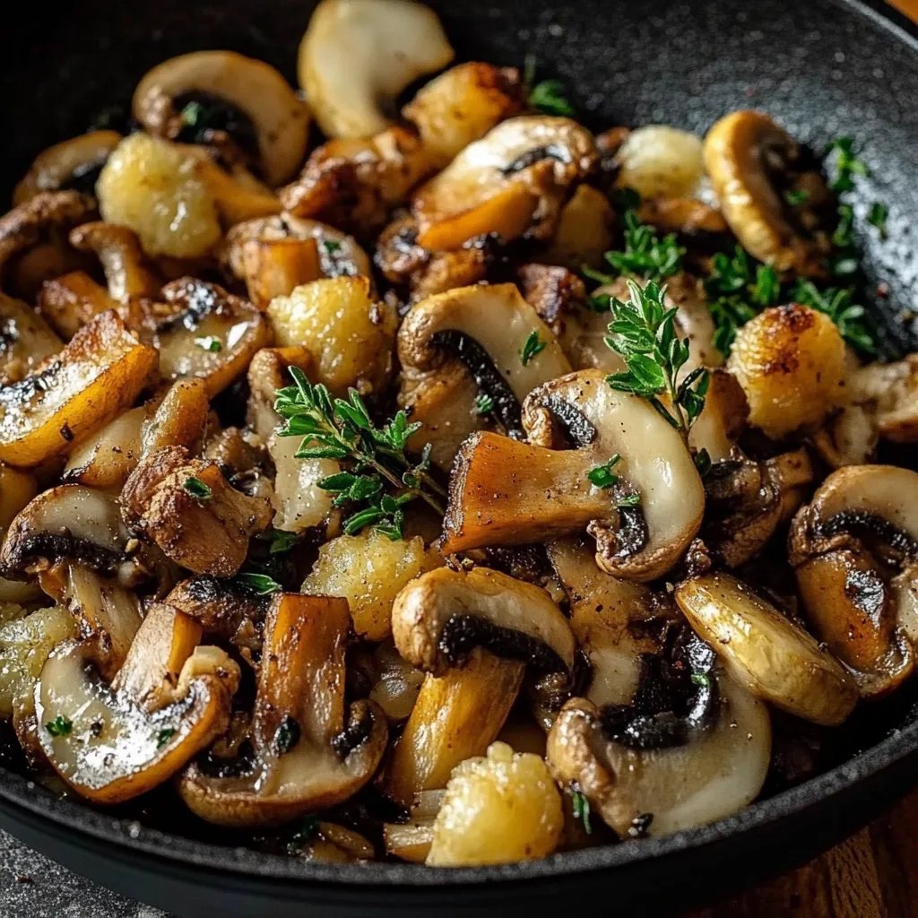 Blumenkohl-Pfanne mit Champignons