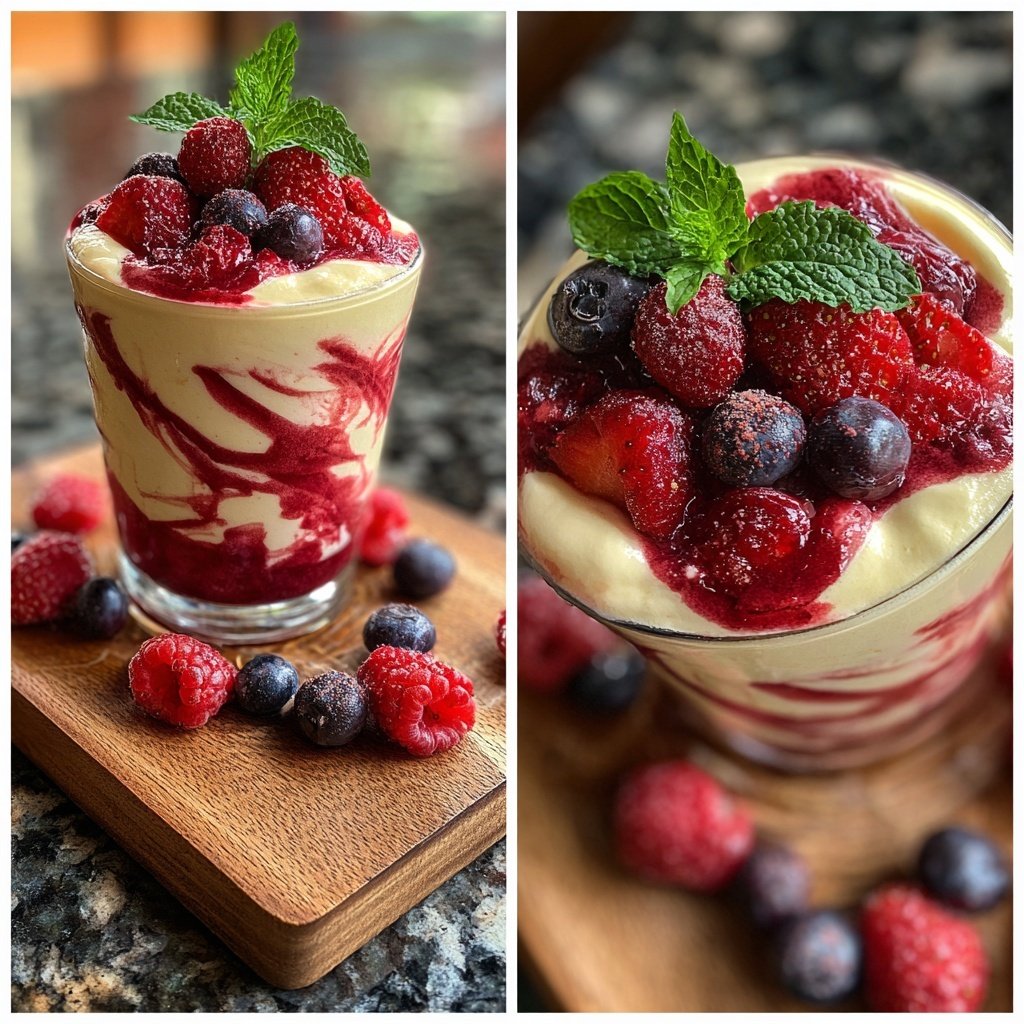 Erdbeer Vanille Creme Mit Beeren