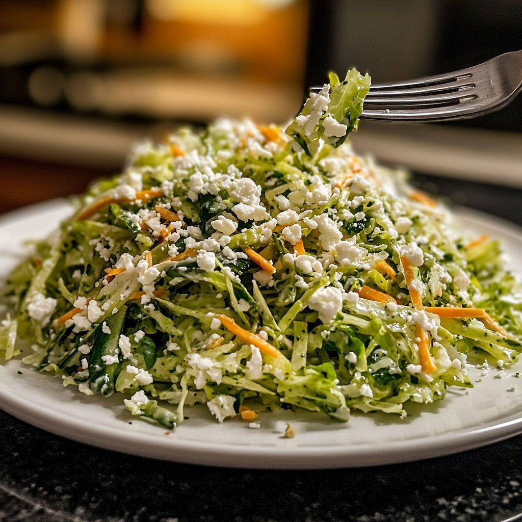 Green Goddess Salat mit Spitzkohl und Feta